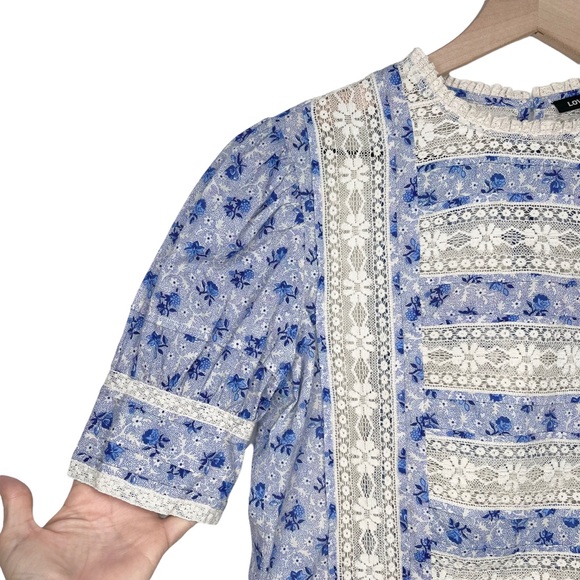 ♦️SOLD♦️Anthropologie Love Sam Antoinette Cropped Floral Lace Top - Picture 6 of 16